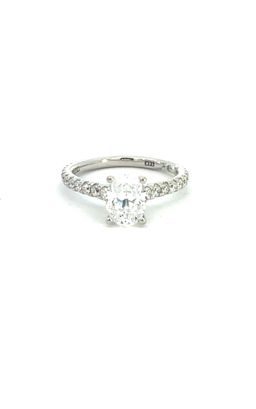 14K White Gold Diamond Engagement Ring