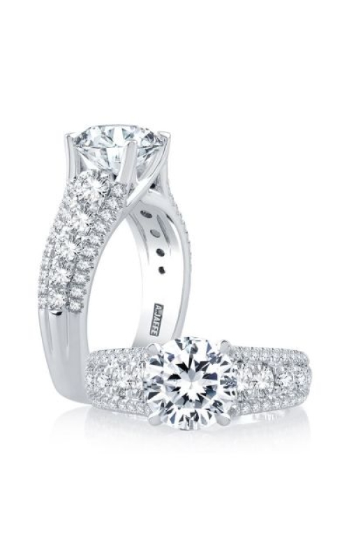 14K White Gold Diamond Engagement Ring