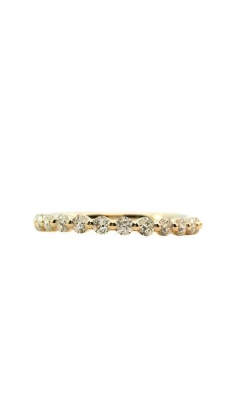 14K Yellow Gold Prong Ladies Wedding Band