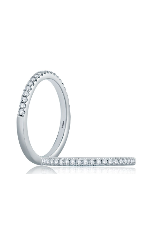 14K White Gold Prong Ladies Wedding Band