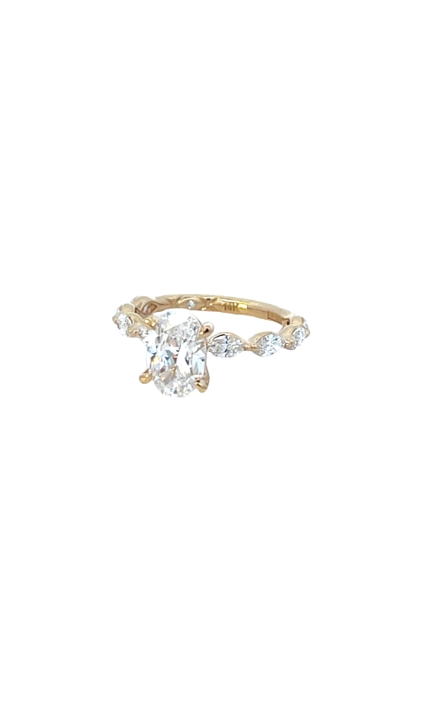 14K Yellow Gold Diamond Engagement Ring