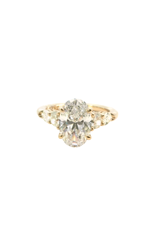 14K Yellow Gold Sidestone Engagement Ring