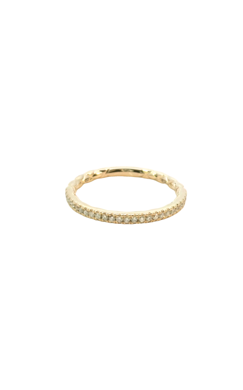 14K Yellow Gold Pave Ladies Wedding Band