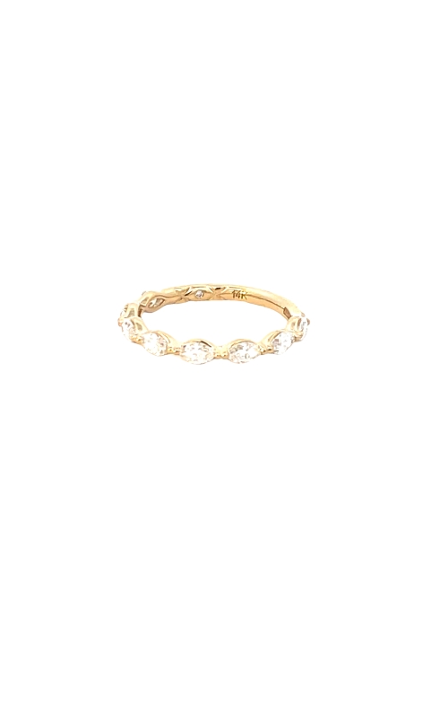 14K Yellow Gold Prong Ladies Wedding Band