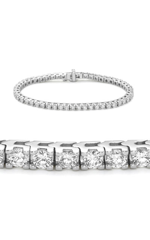 14K White Gold Tennis and Diamond Bracelet