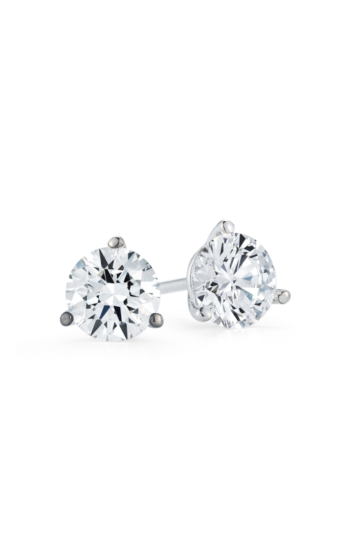 18k White Gold Stud and Diamond Earrings