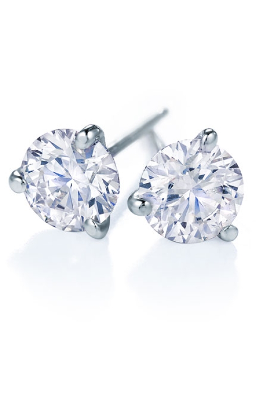 18k White Gold Stud and Diamond Earrings