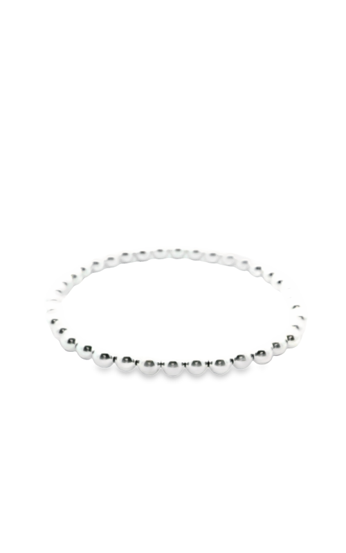 Sterling Silver Beaded and Stretch Bracelet