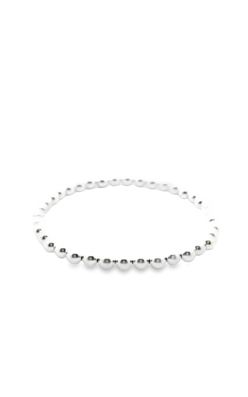 Sterling Silver Beaded and Stretch Bracelet