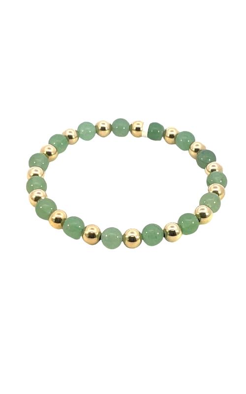 Gold Filled and Aventurine Bead and Gemstone Bracelet