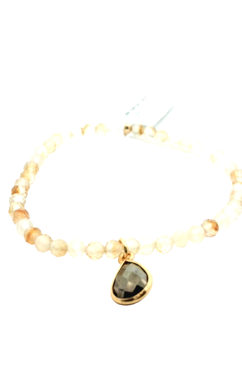 Citrine and Pyrite Beaded and Gemstone Bracelet