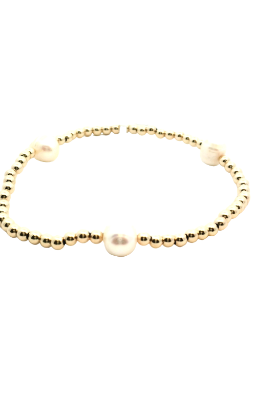 Gold Filled Bead and Pearl Bracelet