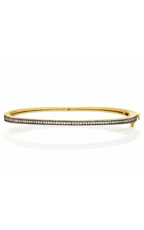 Sterling Silver (925), Yellow Gold Plated, Black Rhodium Plated and CZ Bangle and CZ Bracelet