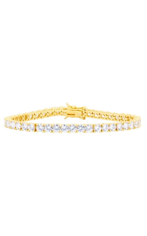 Sterling Silver (925) and Gold Plated Tennis and CZ Bracelet