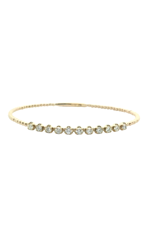 14K Yellow Gold Diamond and Bangle Bracelet