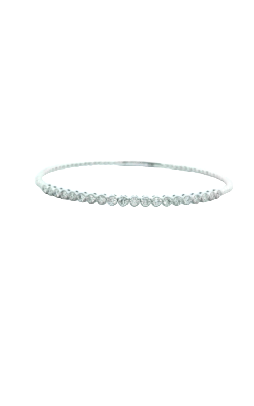 14K White Gold Bangle and Diamond Bracelet