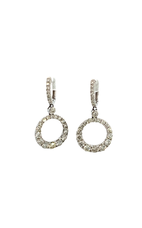 14 White Gold Drop and Diamond Earrings