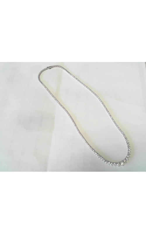 14K White Gold Diamond Necklace