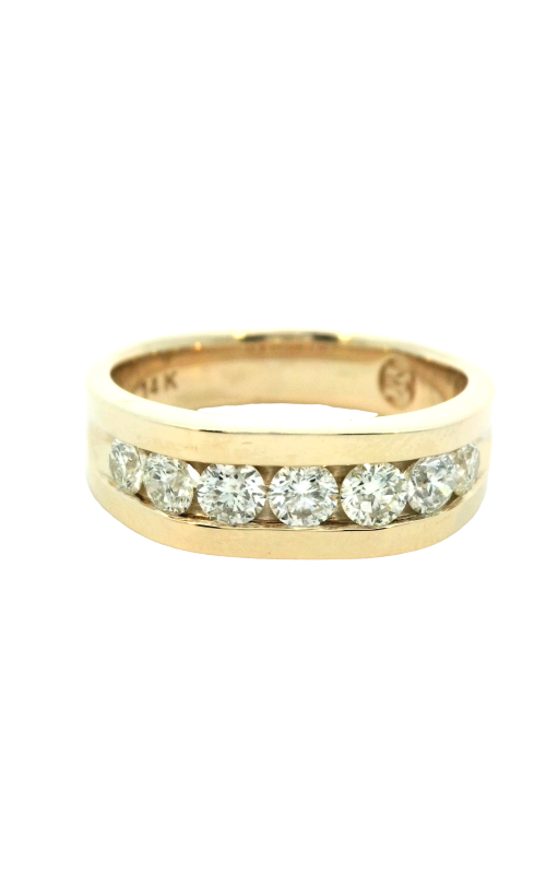 14K Yellow Gold Channel Gents Wedding Band