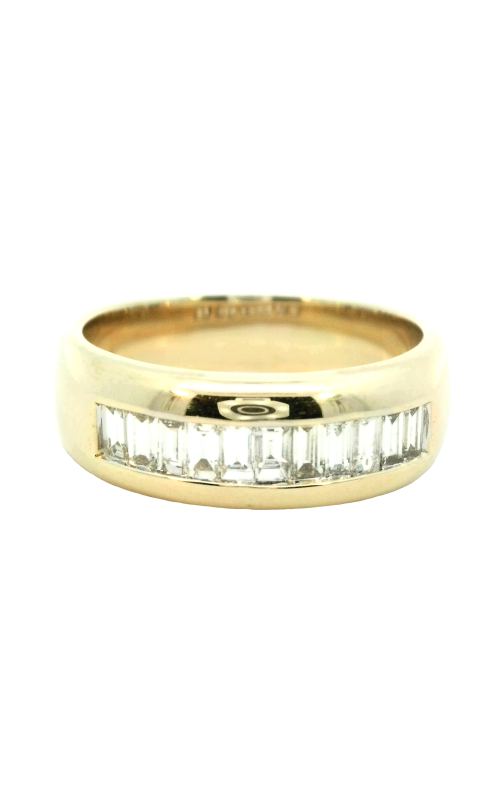 14K Yellow Gold Channel Gents Wedding Band