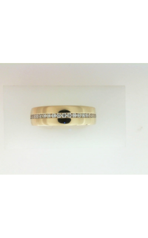 14K Yellow Gold Channel Gents Wedding Band