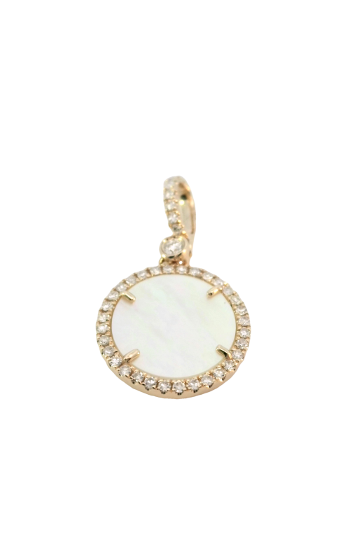 14K Yellow Gold Gemstone, Halo and Pendant Necklace