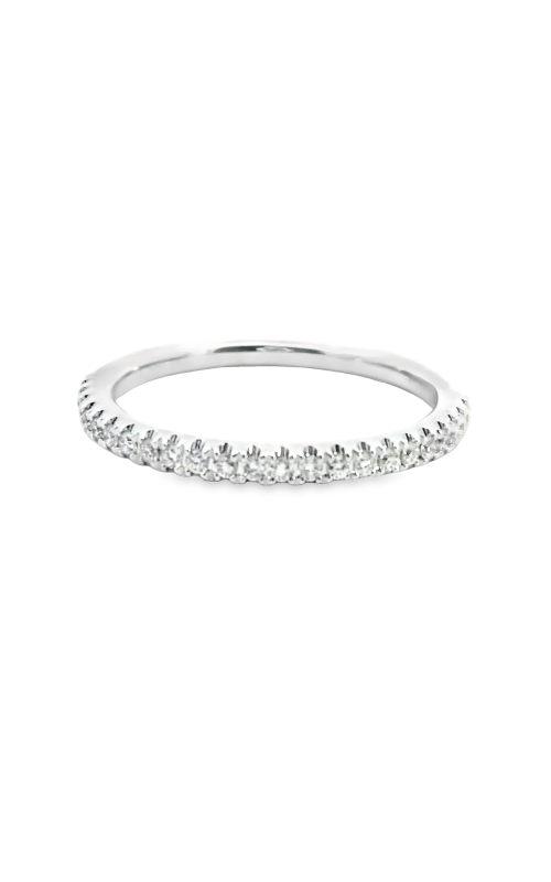 14K White Gold Prong Ladies Wedding Band