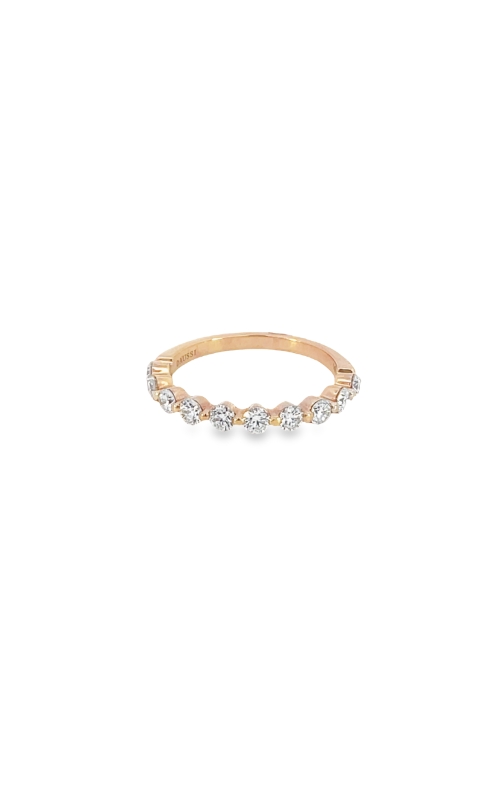 14K Rose Gold Prong Ladies Wedding Band