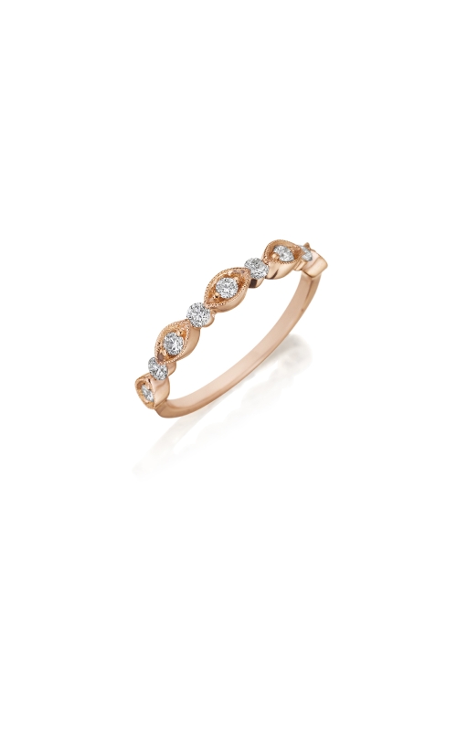 14K Rose Gold Prong Ladies Wedding Band