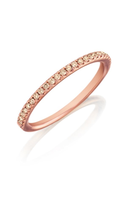 14K Rose Gold Pave Ladies Wedding Band