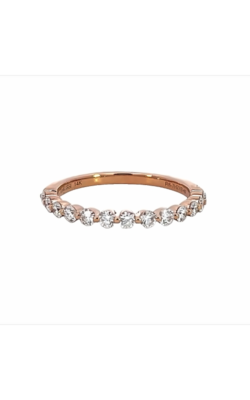 14K Rose Gold Prong Ladies Wedding Band