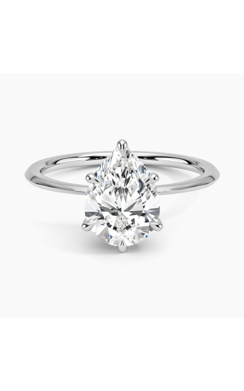 14K White Gold Solitaire Engagement Ring