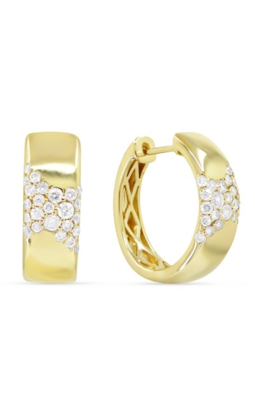 14k Yellow Gold Huggies, Hoop and Diamond Earrings