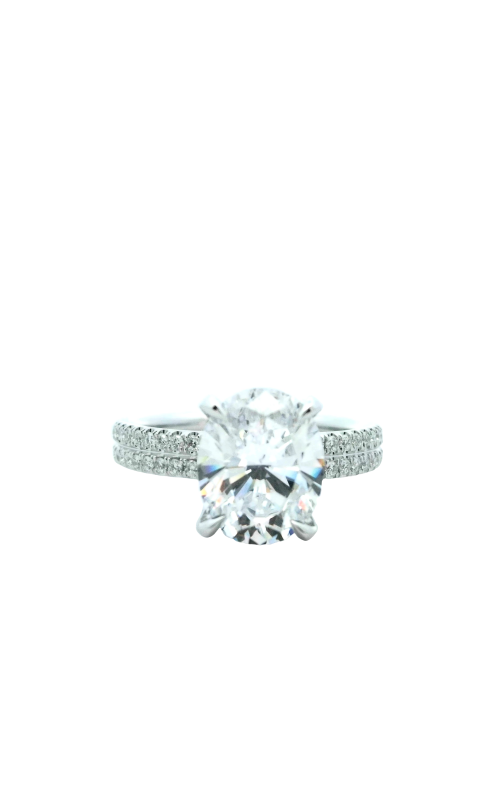 18K White Gold Diamond Engagement Ring