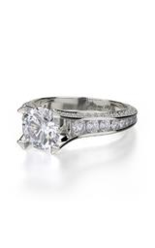 18K White Gold Diamond Engagement Ring