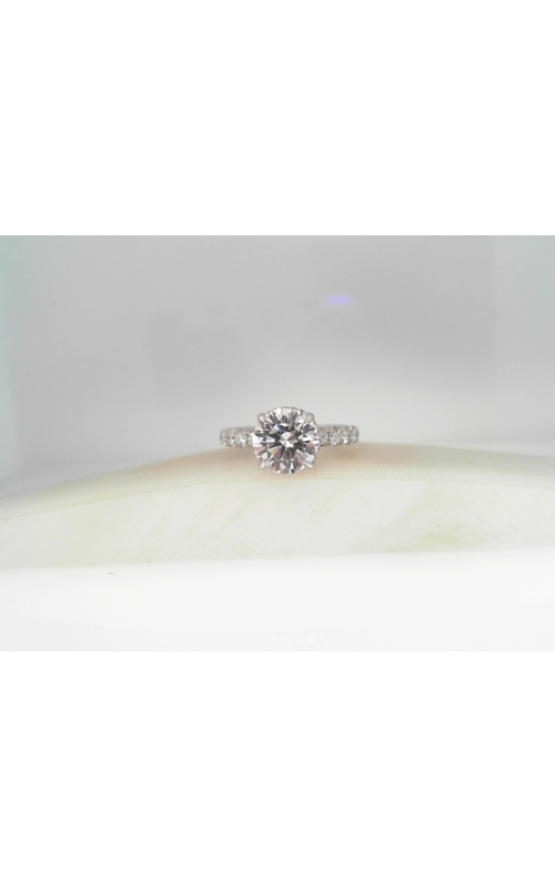 18K White Gold Halo Engagement Ring