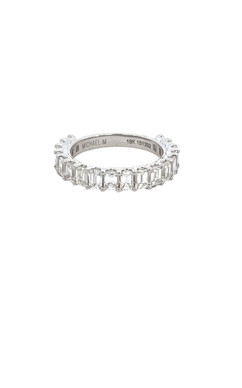 18K White Gold Prong Ladies Wedding Band