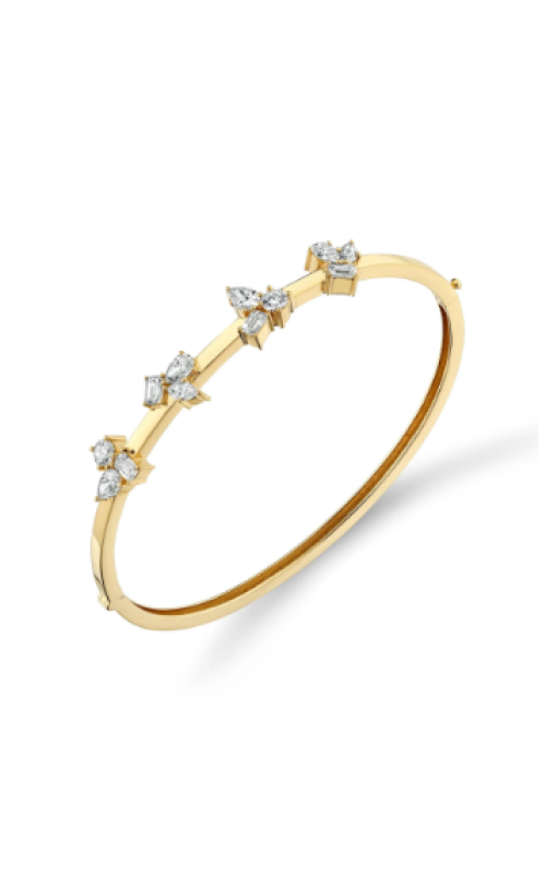 14K Yellow Gold Bangle and Diamond Bracelet